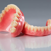 A set of full dentures 