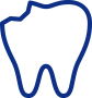 Cartoon chipped tooth