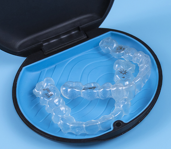 Clear Aligners trays in case