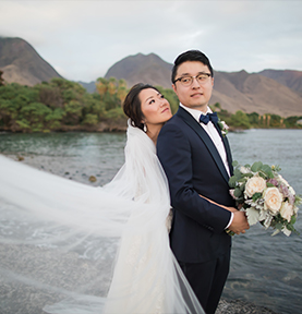 Dr. Liang with his wife at their wedding