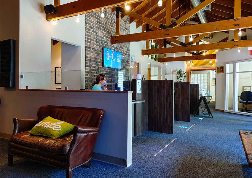 Reception area of Grand Dental 