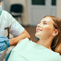 Woman wearing braces in Aurora