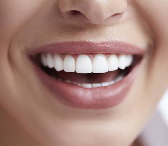 Close up of womans smile