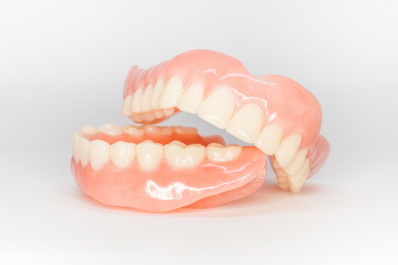 a full set of dentures
