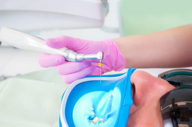 person receiving a root canal